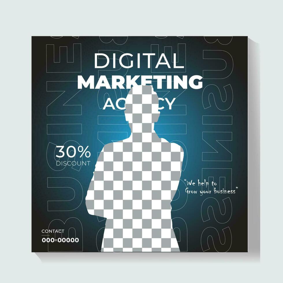 Digital marketing social media post design template vector