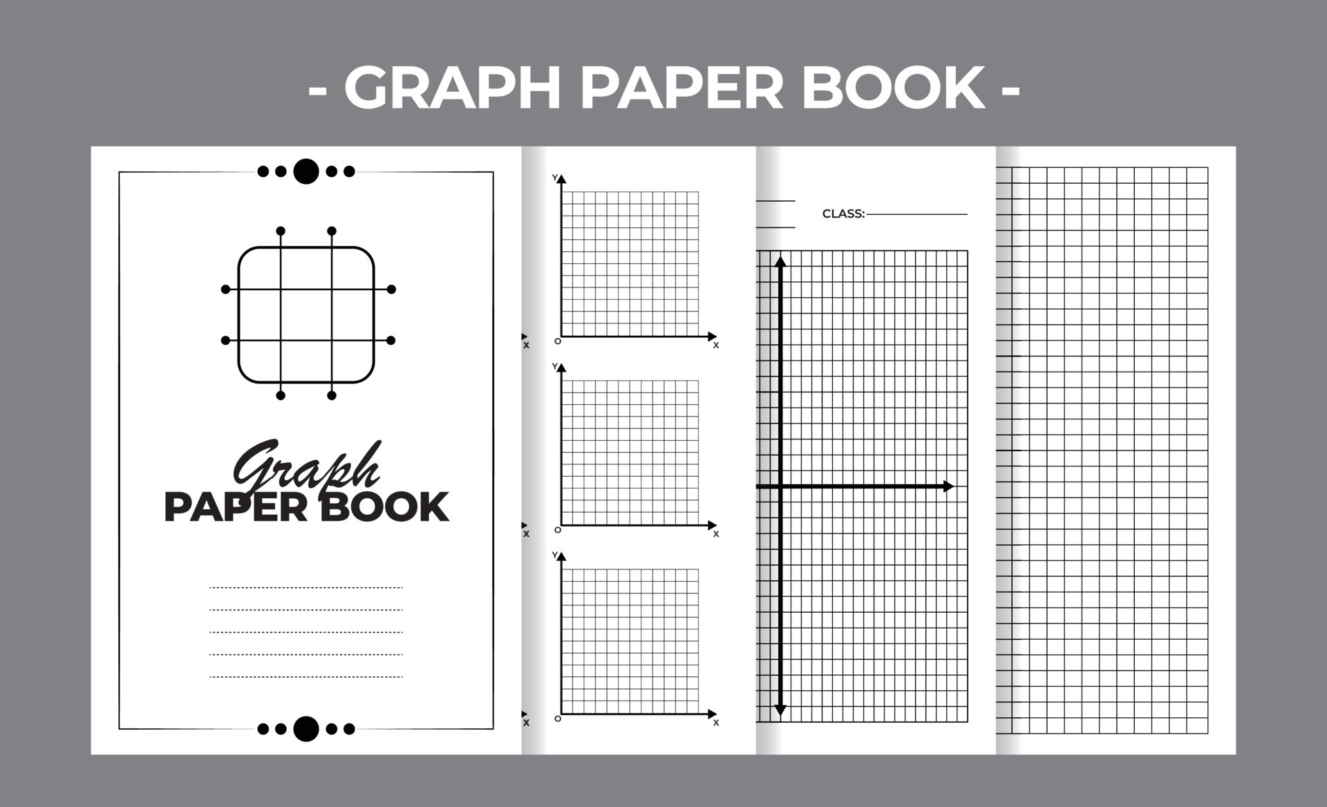 Printable blank graph paper book vector design template 24271672 vector