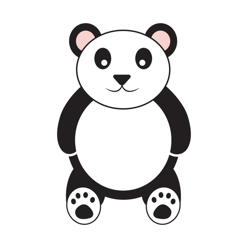 Abstract Vector Colorful Panda Icon Design Template