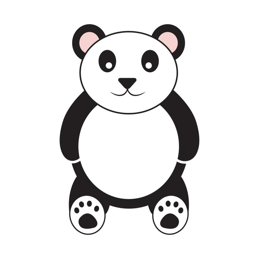 resumen vector vistoso panda icono diseño modelo