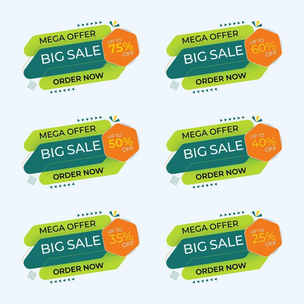 Free vector big sale banner collection design