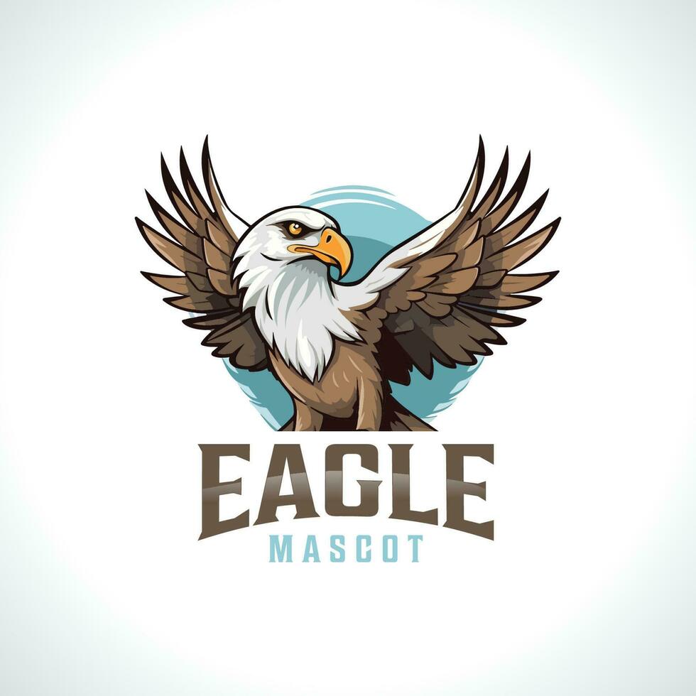 diseño del logotipo de la mascota del águila vector