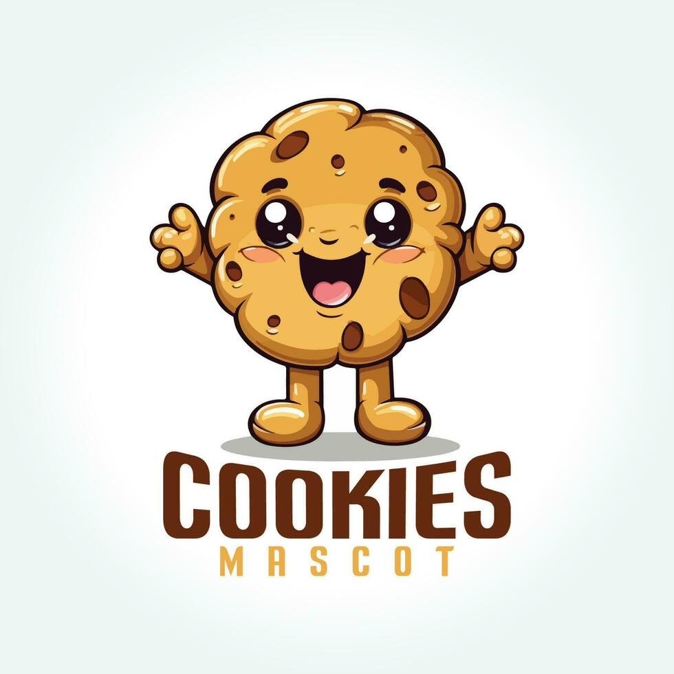 Cartoon Cookie Logo Design vector