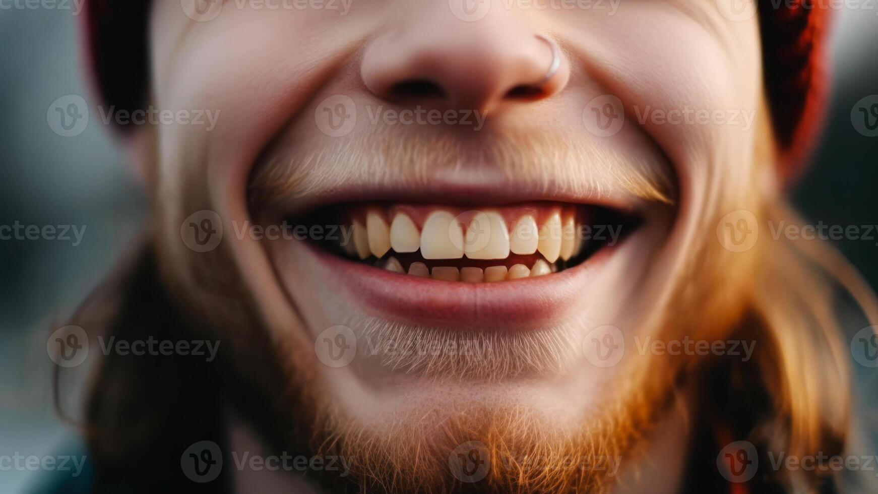 sonrisa pelirrojo hombre generativo ai foto