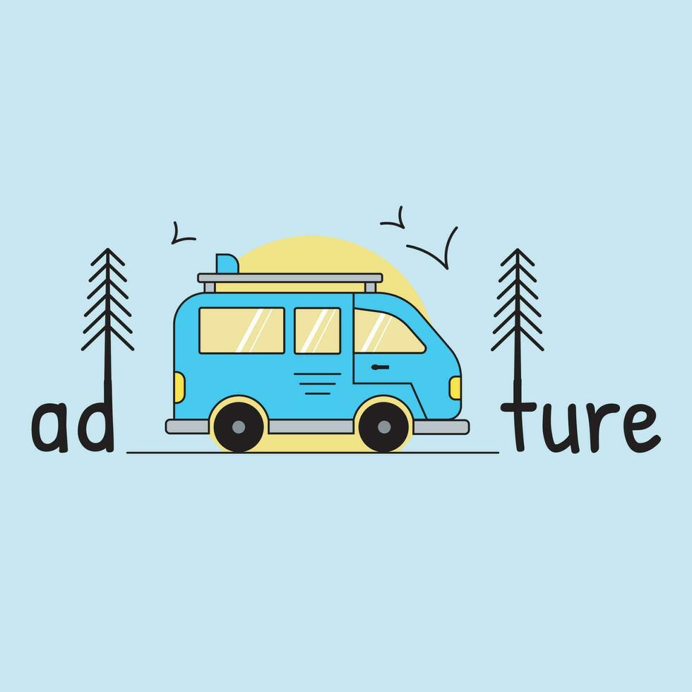 AN ADVENTURE vector illustration graphic