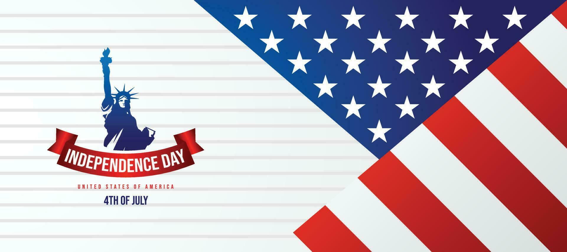 Happy Indepandence day of United States of America, 4th of july vector template design, america flag background