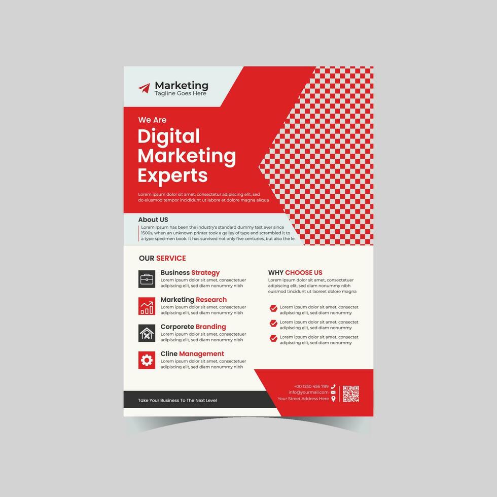 Modern digital marketing flyer template vector