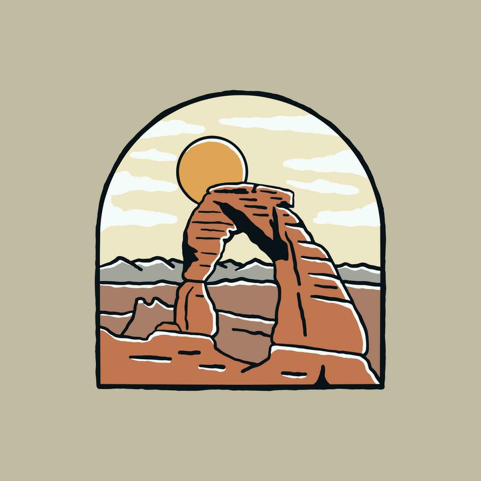 Retro Arches National Park Artistic Graphic T-Shirt Retro Arches National Park Artistic Graphic T-Shirt