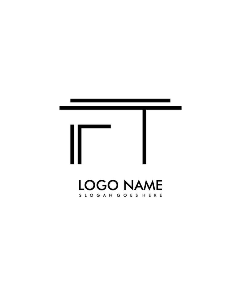 FT Initial minimalist modern abstract logo vector