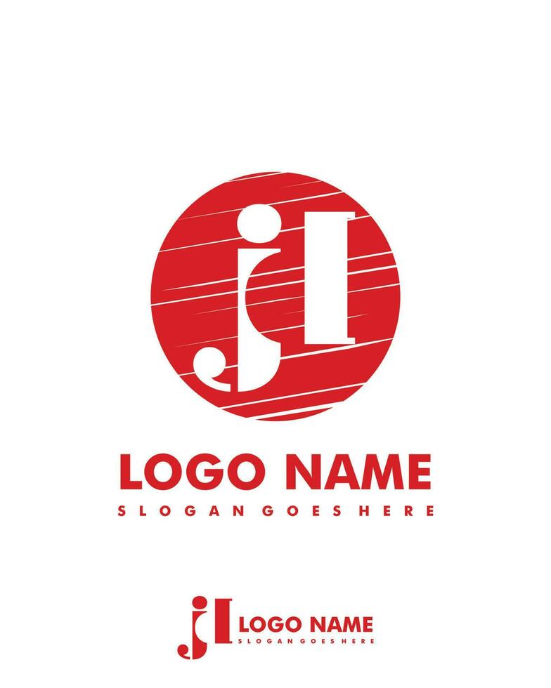 Initial JD negative space logo with circle template vector