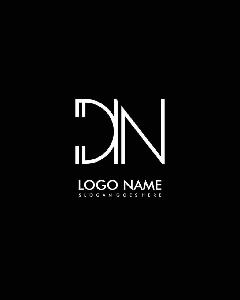 DN Initial minimalist modern abstract logo vector