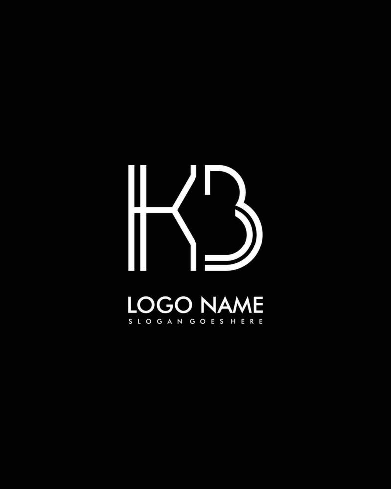 kb inicial minimalista moderno resumen logo vector