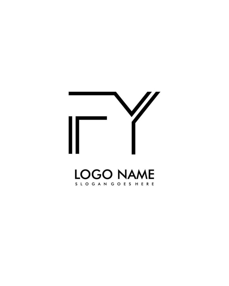 FY Initial minimalist modern abstract logo vector