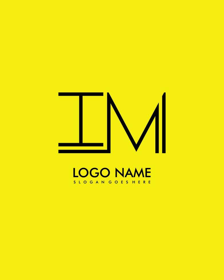 IM Initial minimalist modern abstract logo vector