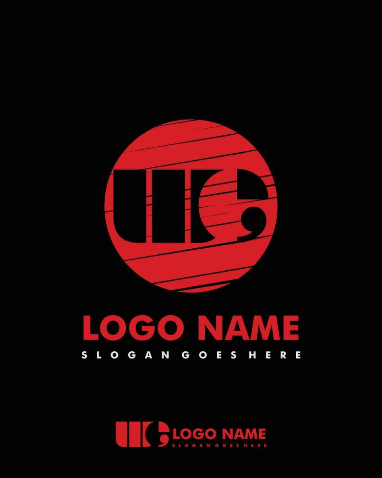 Initial WE negative space logo with circle template vector
