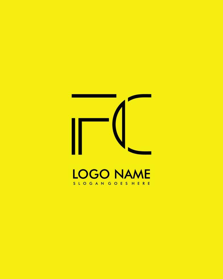 FC Initial minimalist modern abstract logo vector