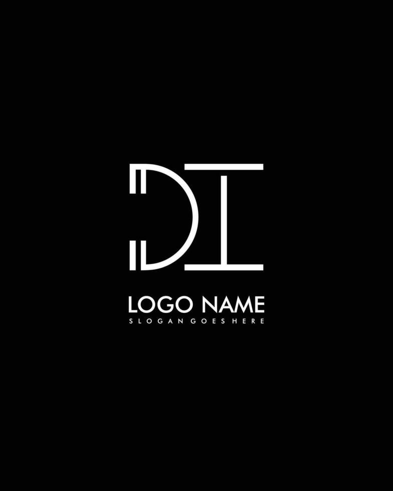 DI Initial minimalist modern abstract logo vector