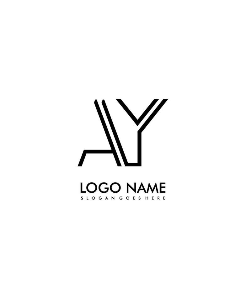 AY Initial minimalist modern abstract logo 24272336 Vector Art at Vecteezy