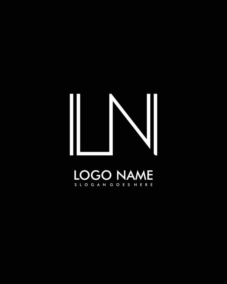 LN Initial minimalist modern abstract logo vector