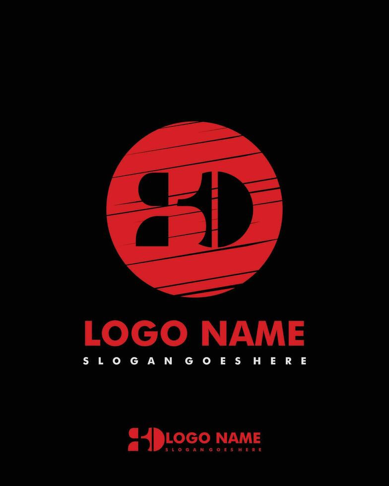 Initial SO negative space logo with circle template vector