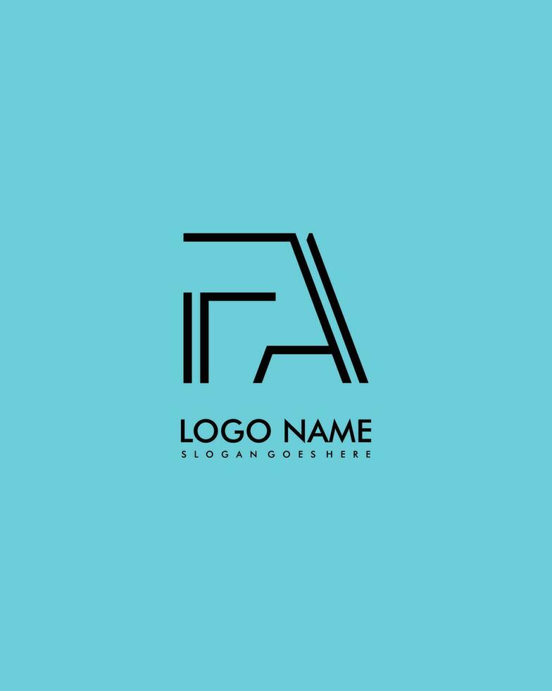 FA Initial minimalist modern abstract logo vector