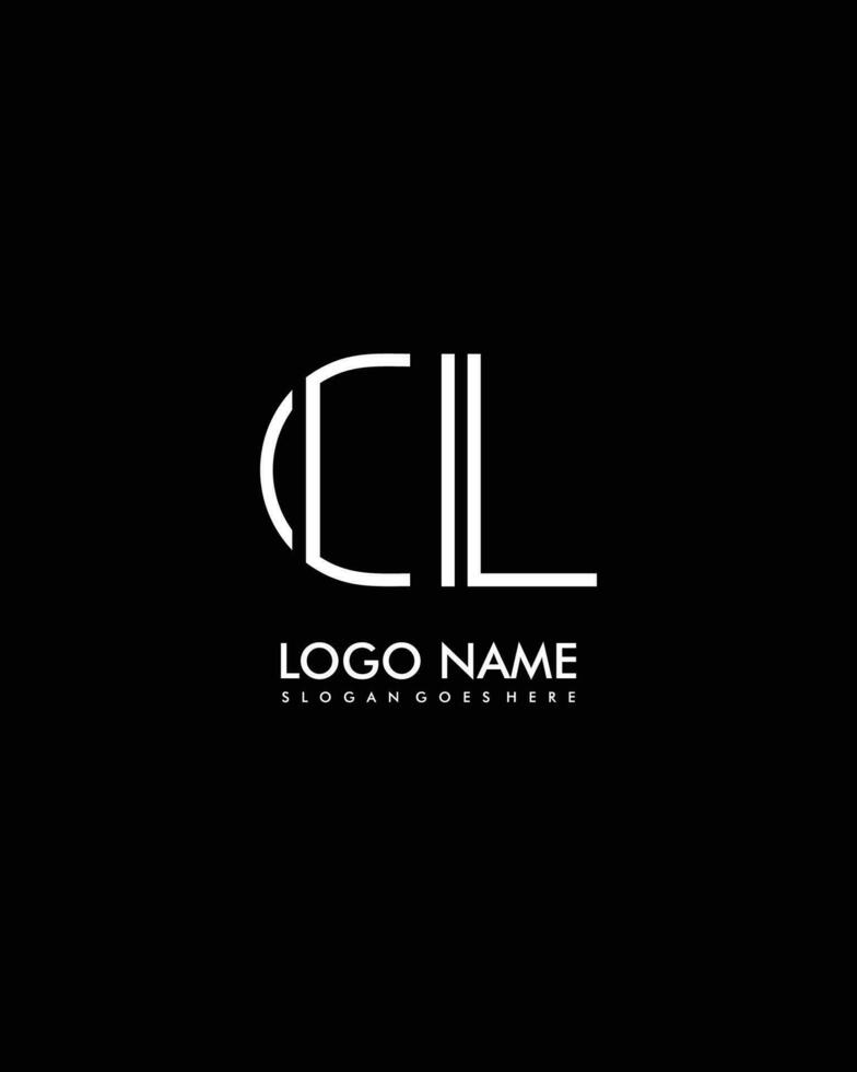 CL Initial minimalist modern abstract logo vector