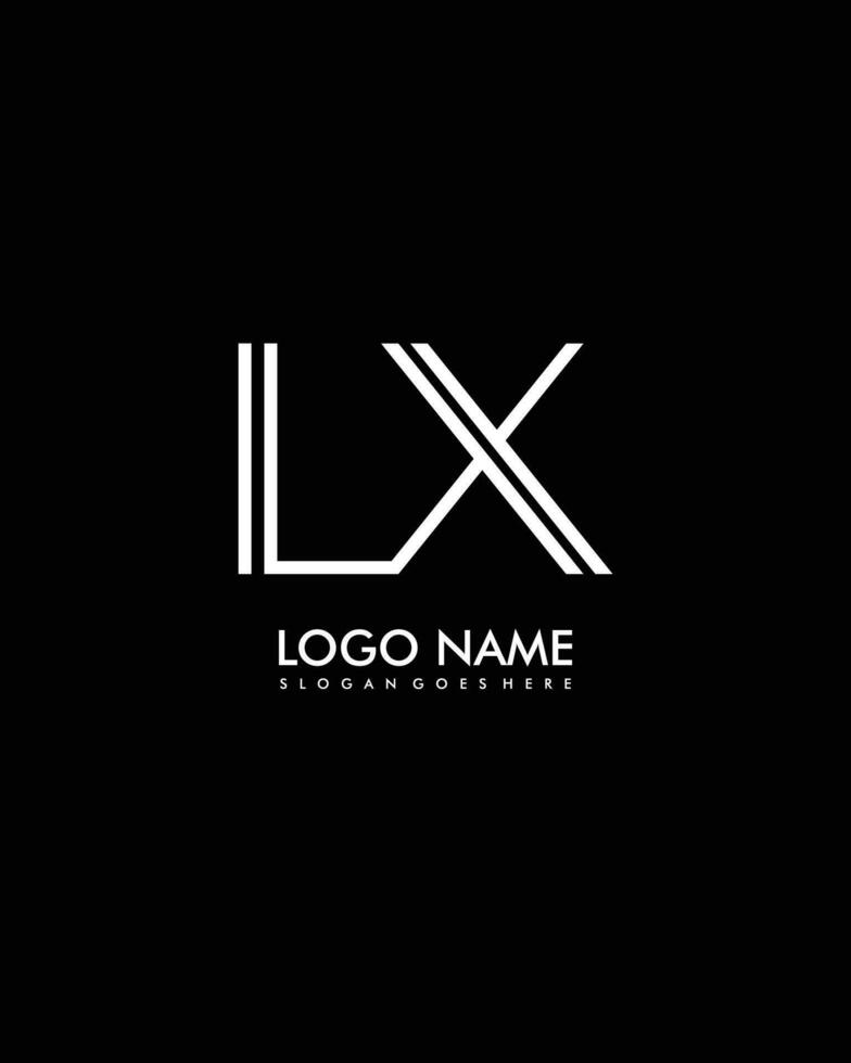 LX Initial minimalist modern abstract logo vector