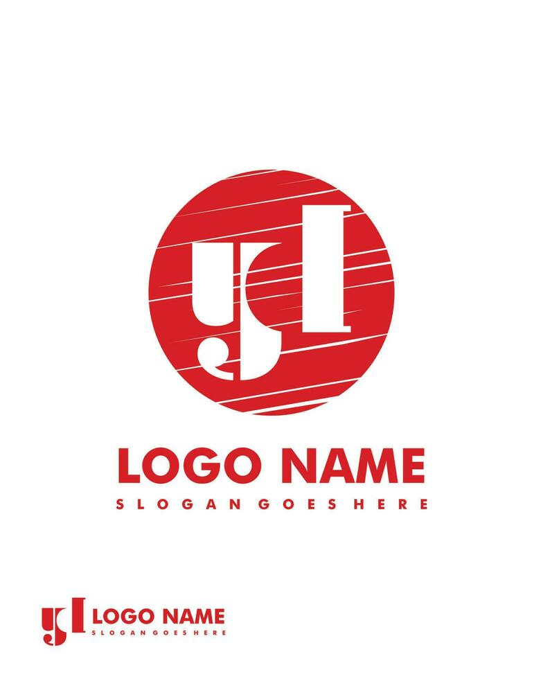 Initial YD negative space logo with circle template vector