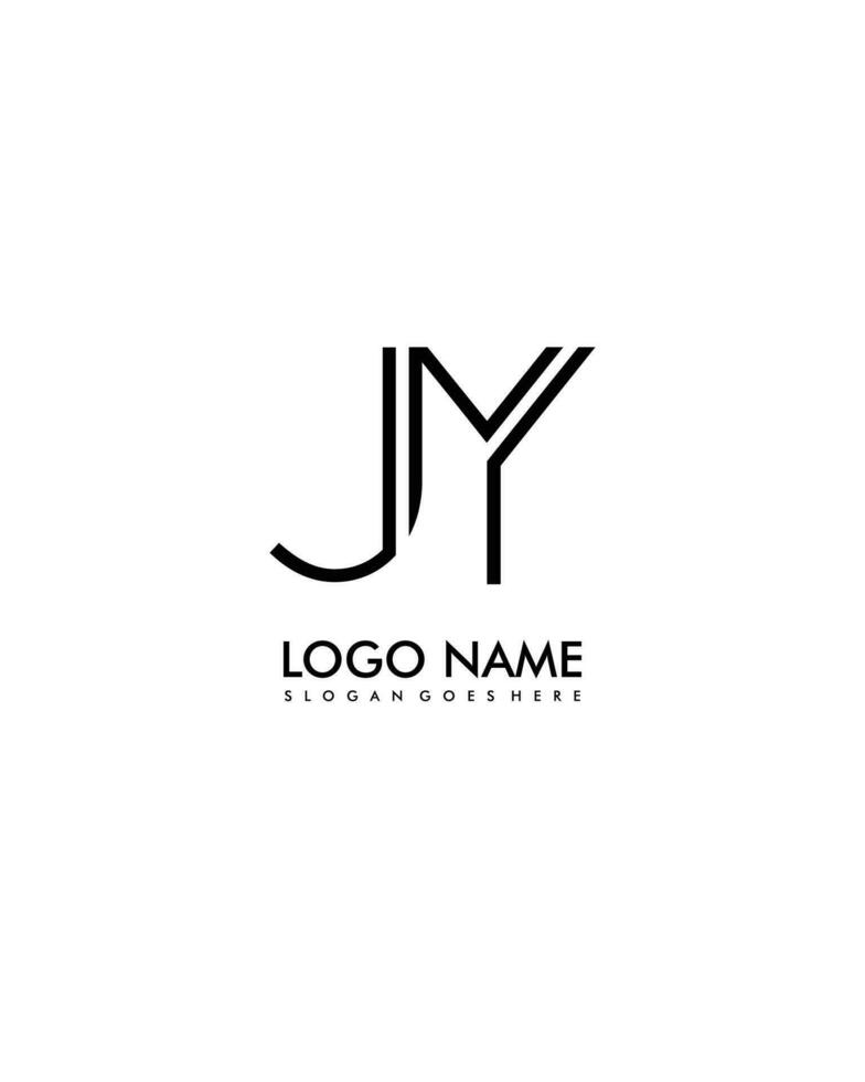 jy inicial minimalista moderno resumen logo vector