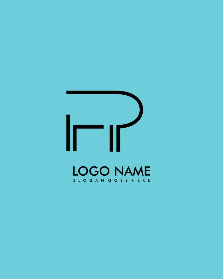 FP Initial minimalist modern abstract logo vector