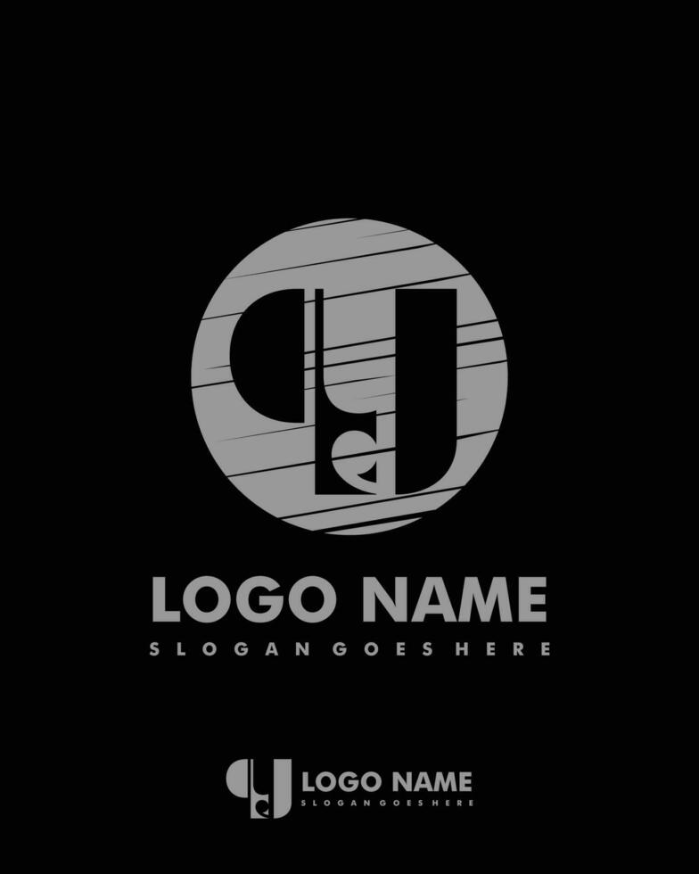 Initial QY negative space logo with circle template vector