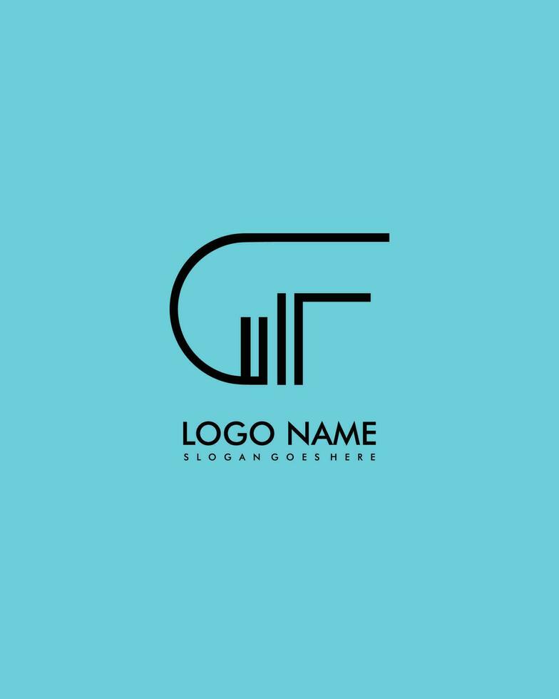GF Initial minimalist modern abstract logo vector