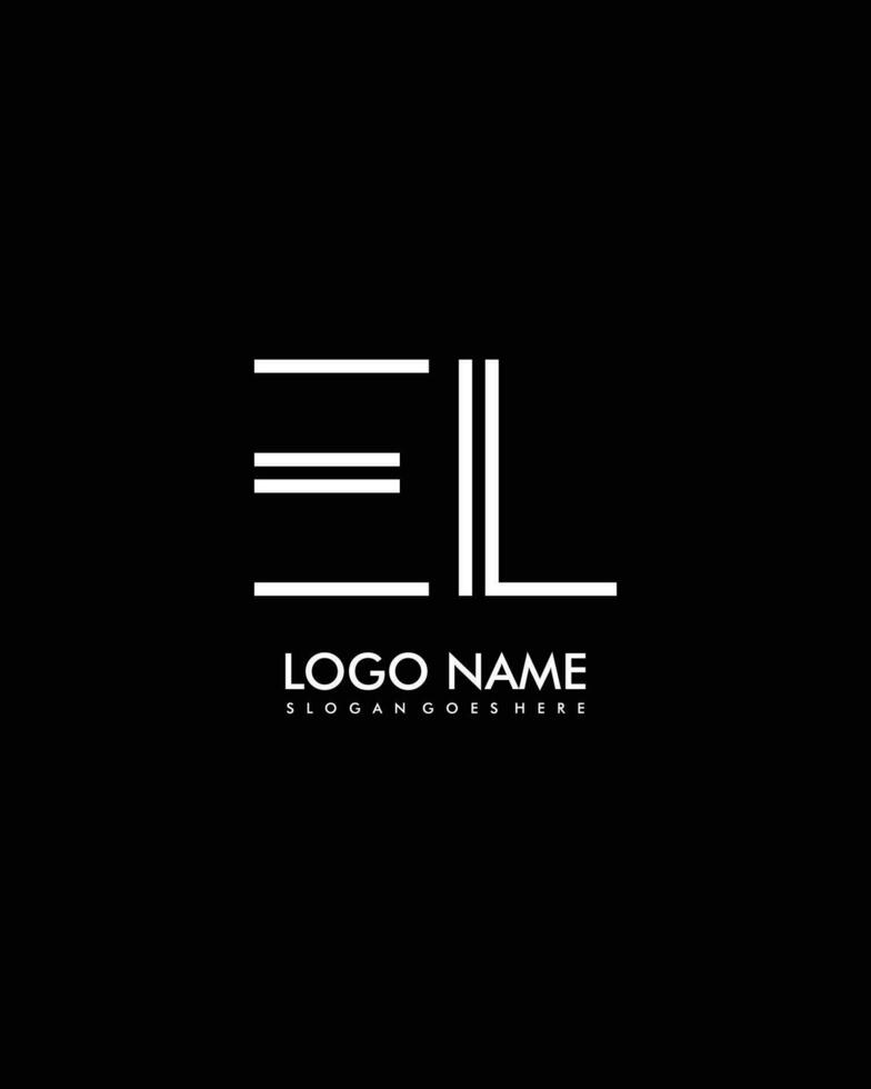 EL Initial minimalist modern abstract logo vector