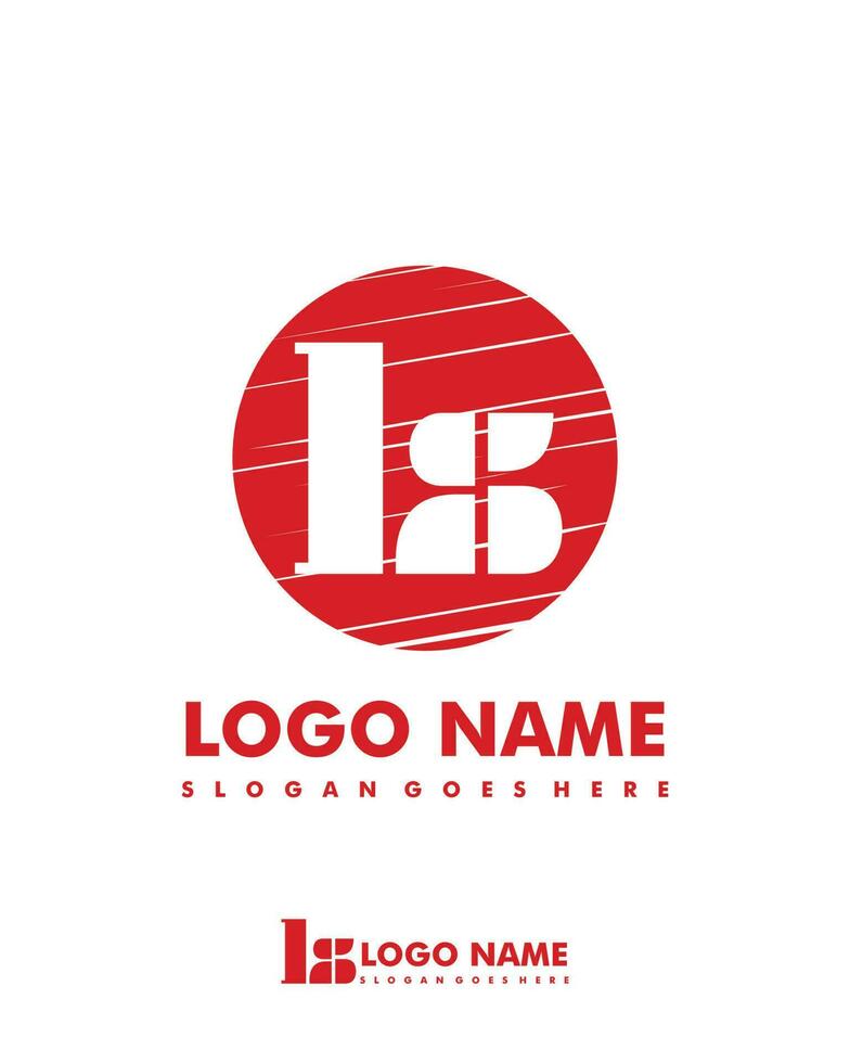 Initial LS negative space logo with circle template vector