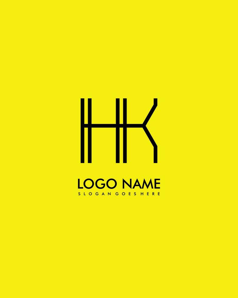 HK Initial minimalist modern abstract logo vector