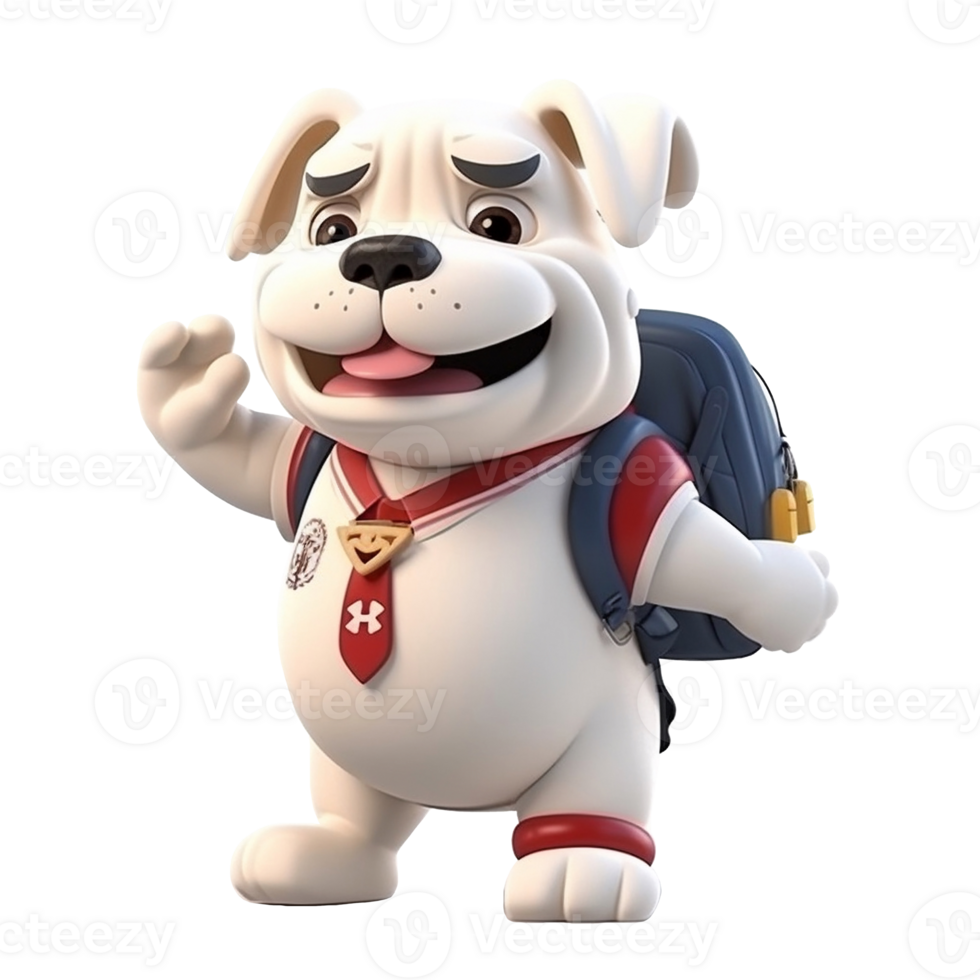 3D cute dog character png