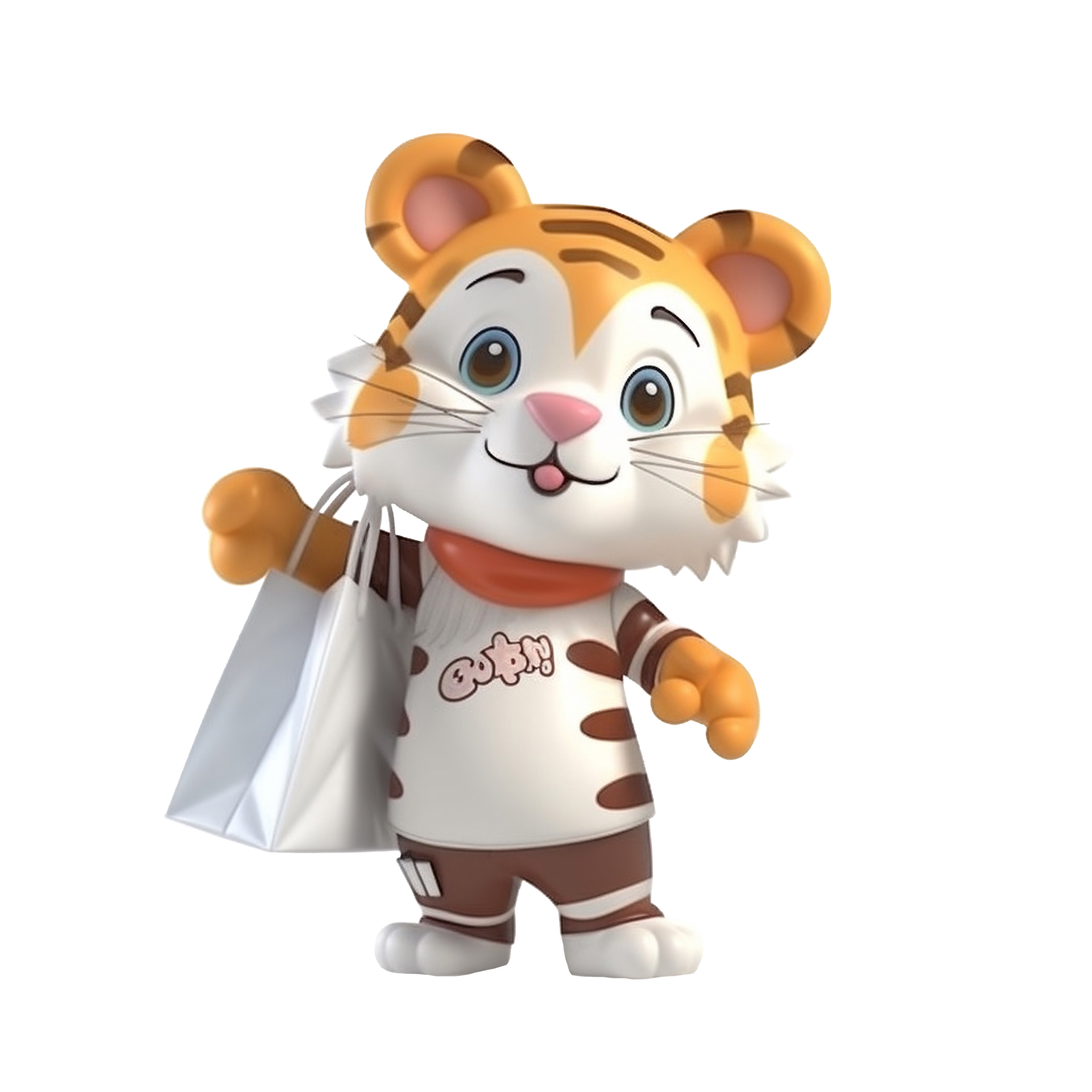 3D cute tiger character 24272868 PNG