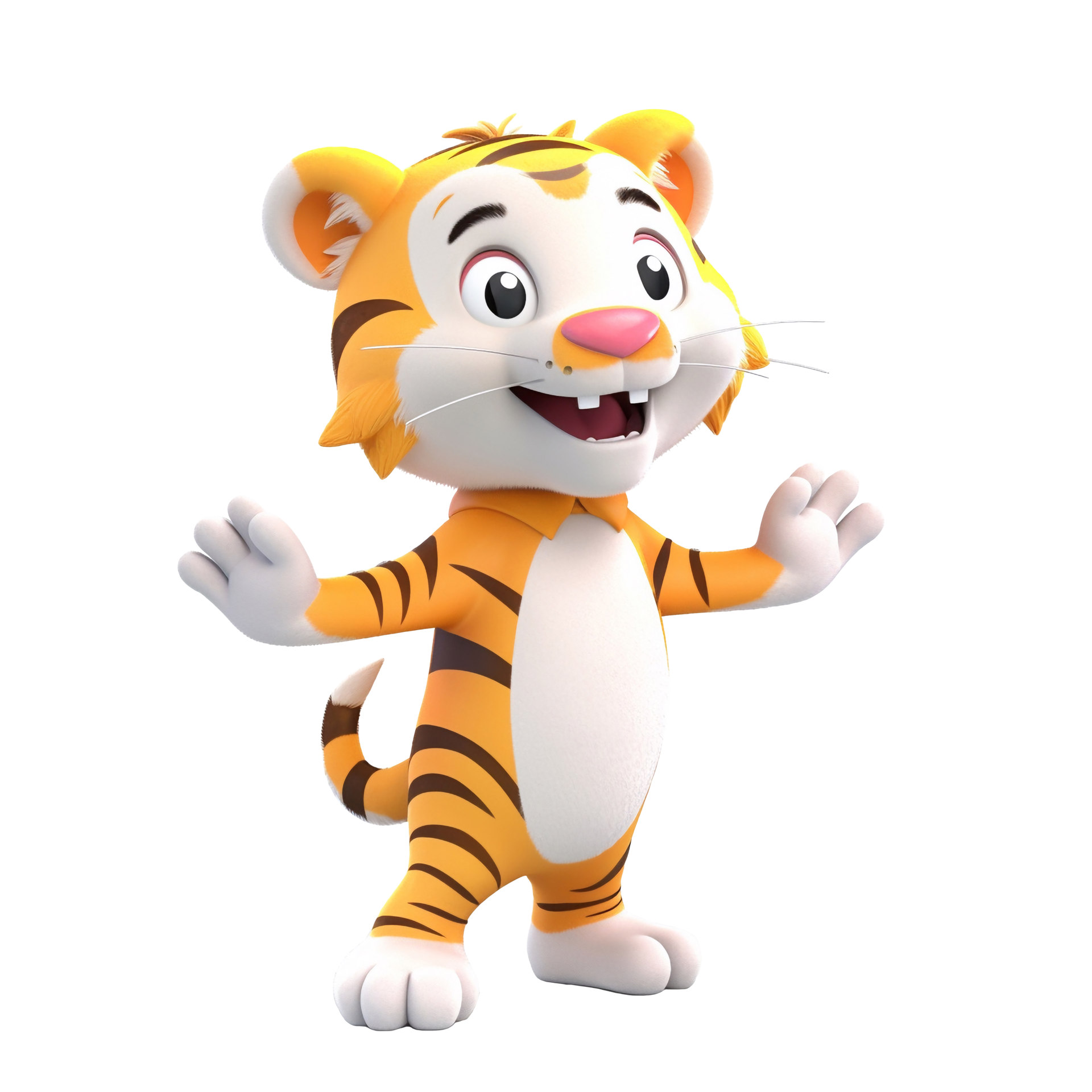 3D cute tiger character 24272955 PNG