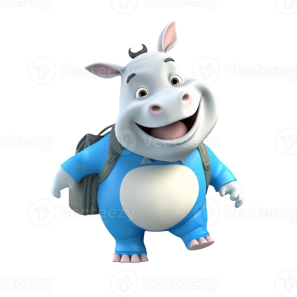 3D cute pig character png