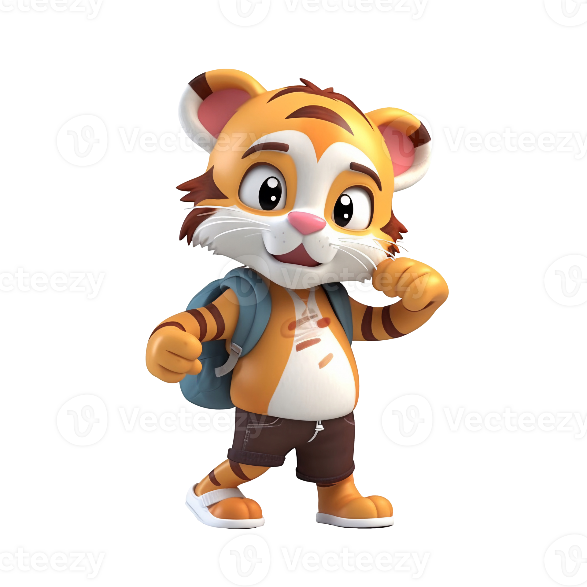 3D cute tiger character 24272964 PNG