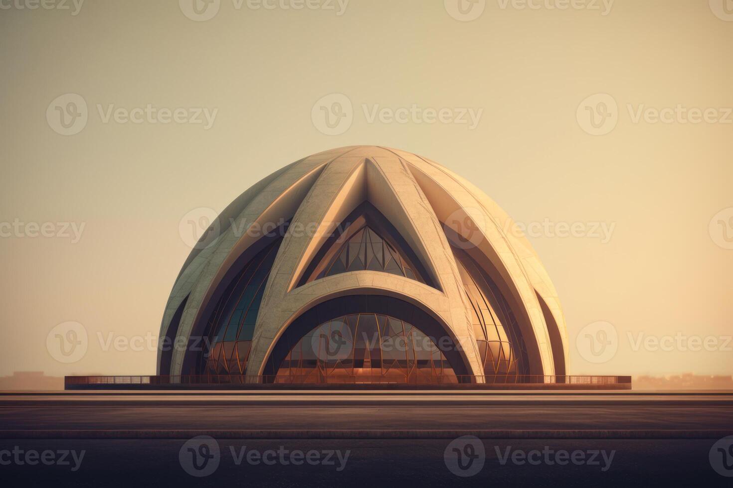 semicircular house futuristic architectural structure photo