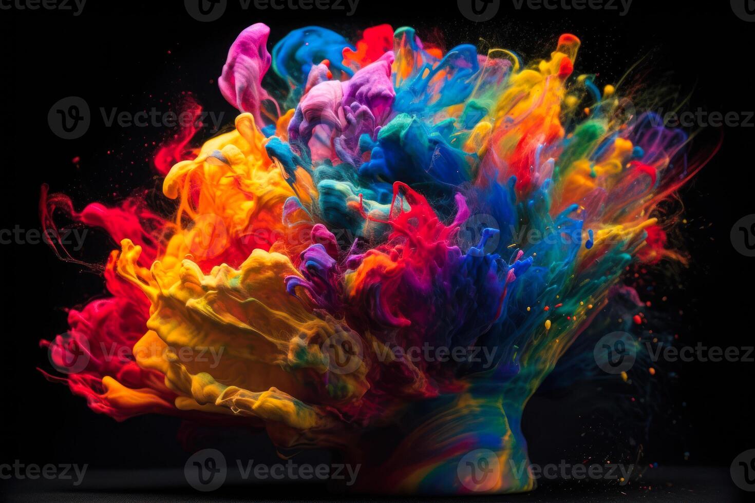 art colorful dust explosion blow photo