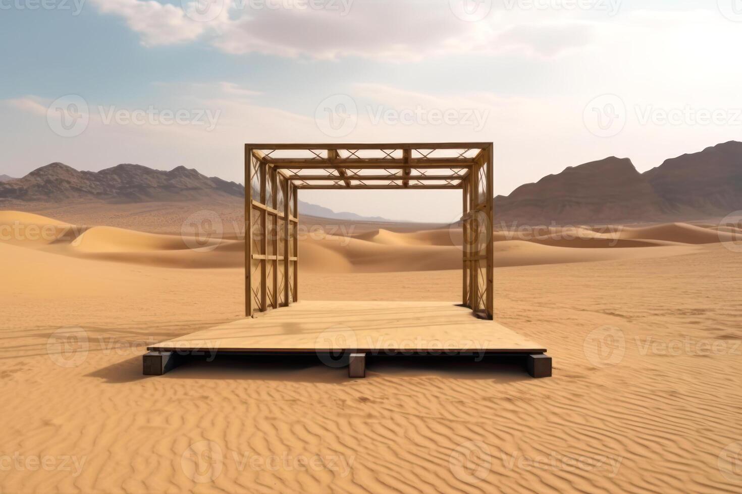 empty scene in the desert photo