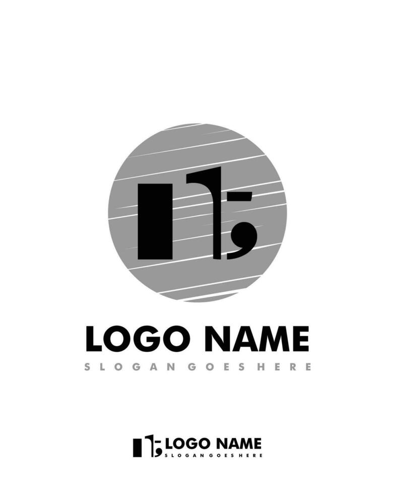 Initial NT negative space logo with circle template vector