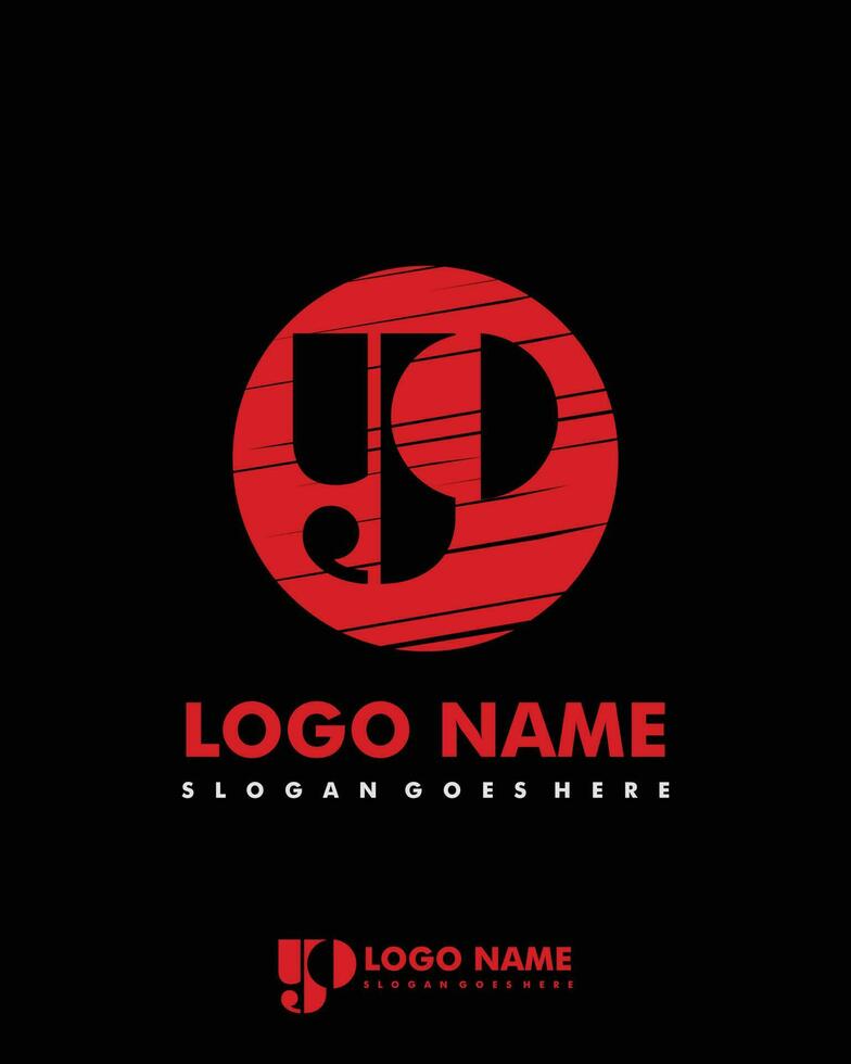 Initial YO negative space logo with circle template vector