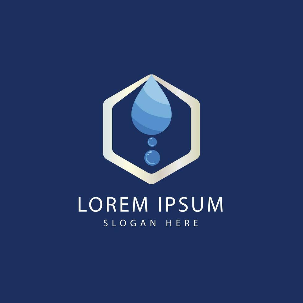Abstract Water Drop Vector Logo Design