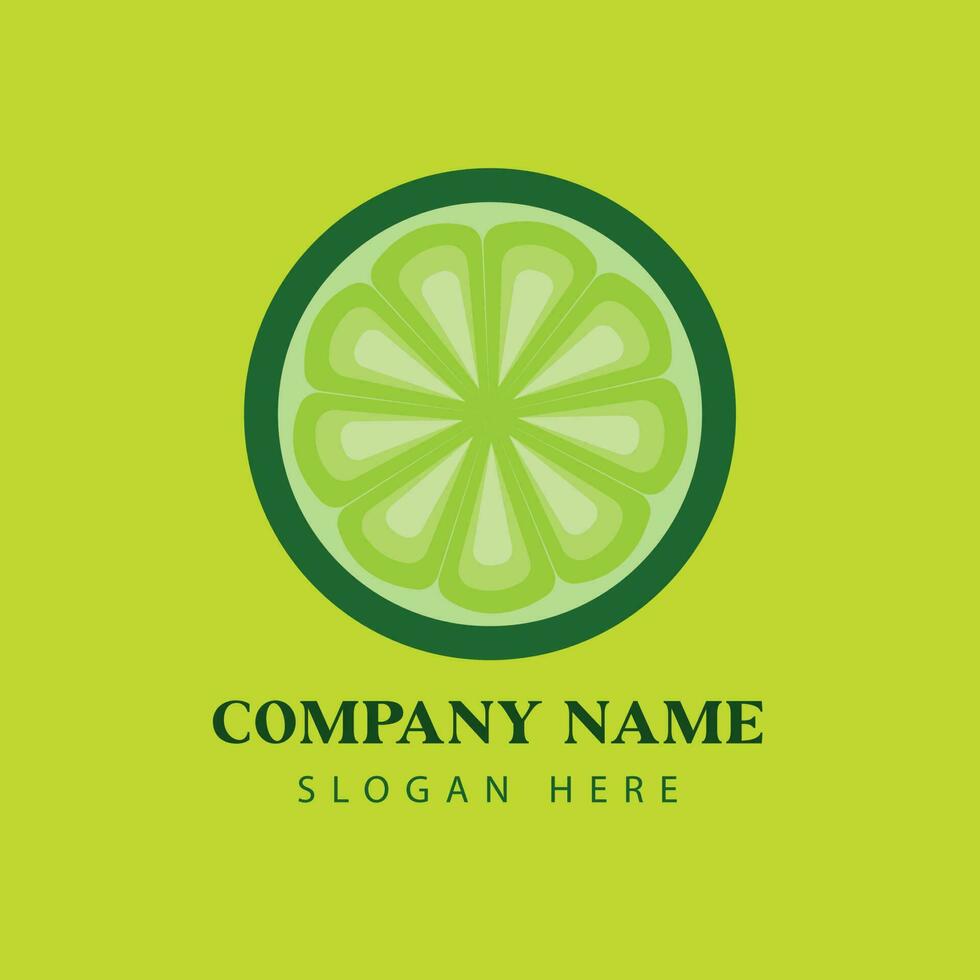 Green Lime Slice Vector Design