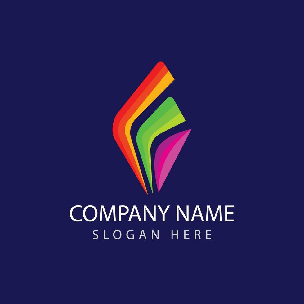 Colorful Abstract Logo Design For Company. vector