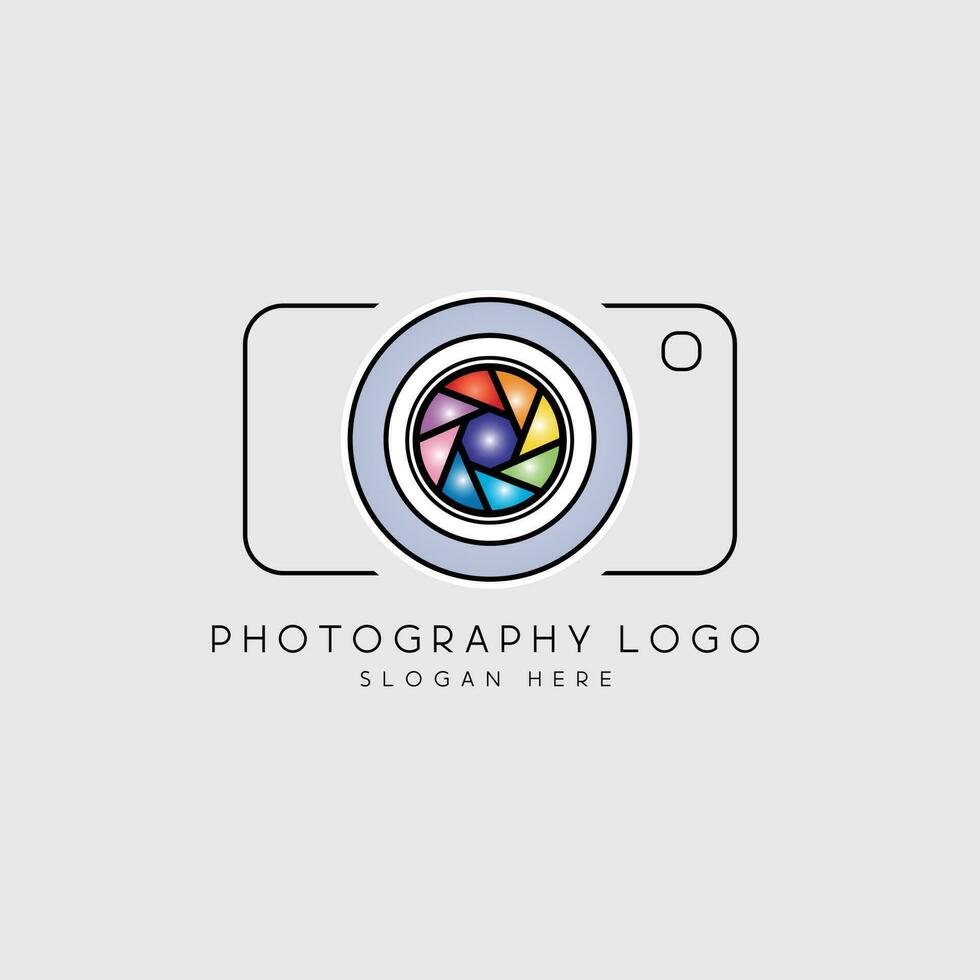 cámara fotografía logo vector diseño