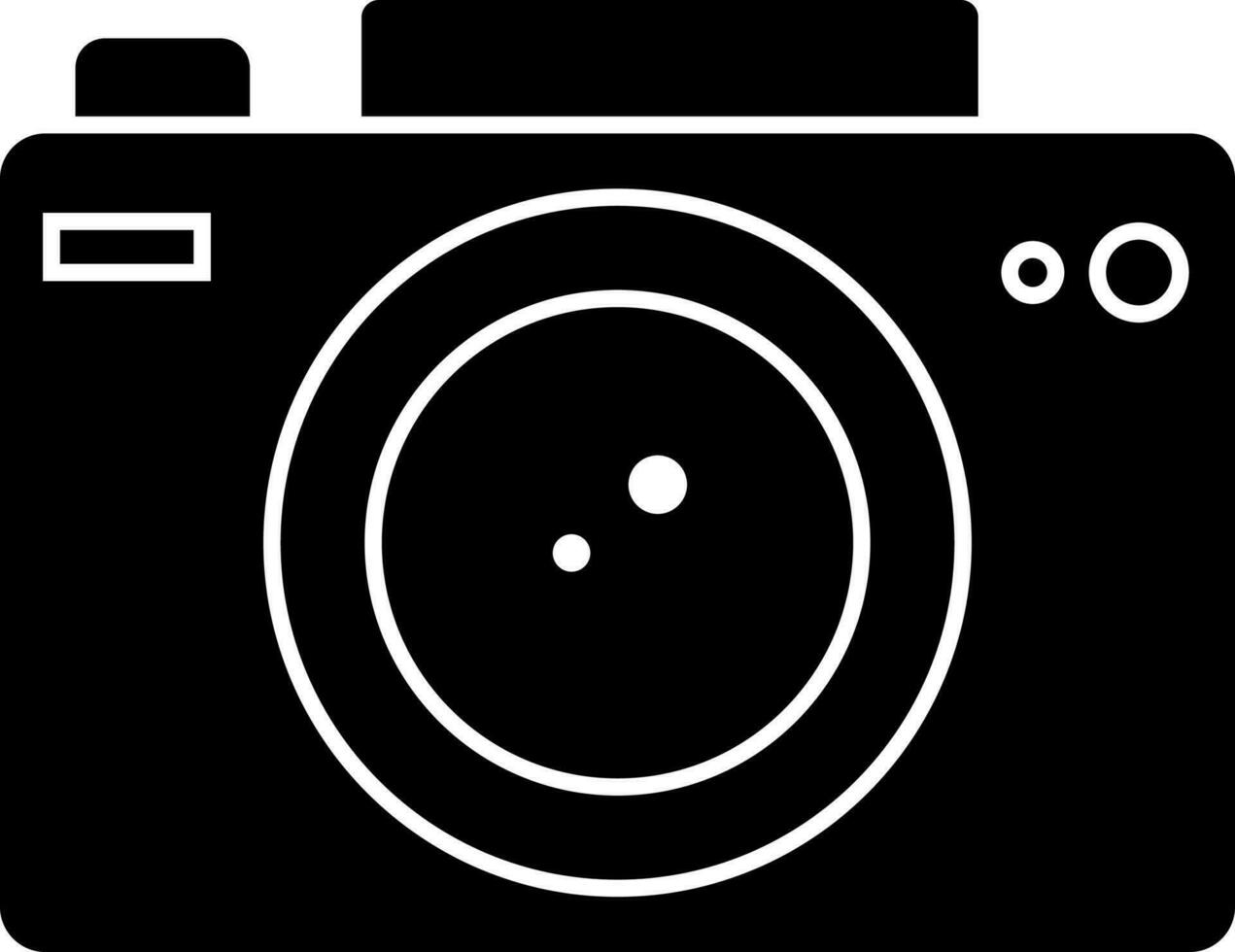 Flat style digital camera icon. vector